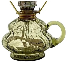 Petrolejová lampa ANNA 33 cm lesná zelená veľká krakle