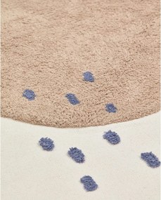 Slonovinový bavlnený detský koberec ø120 cm Tamya – Kave Home
