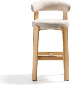 Béžová/v svetlo prírodnej farbe barová stolička z jaseňového dreva (výška sedadla 75 cm) Granite – Kave Home