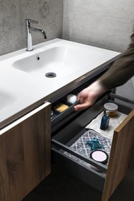 Sapho Sapho, LOREA skrinka 180x46x51,5cm (90+90cm), dub collingwood/čierna matná, LE090-1935-03