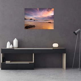Sklenený obraz - Praia da Adraga (70x50 cm)