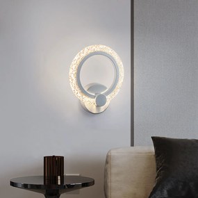 Toolight Toolight, LED nástenné svietidlo 22x19cm, 8W, 3000K, LHJ067-W, chrómová, OSW-60035
