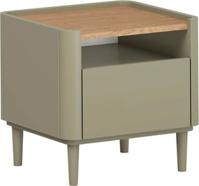 Nočný stolík Elivo 50 cm na nožičkách - eukalyptus / dub baltic dune