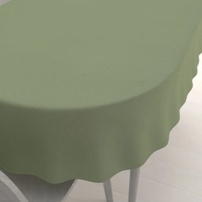 Biante Veľký dekoračný oválny obrus BKU-118 Sivozelený 200x260 cm