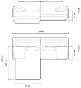 Tmavozelená rohová pohovka (ľavý roh) Torino – Micadoni Home