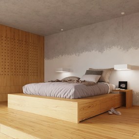 Stropné svietidlo Horus, 1x biele plastové tienidlo, (biely plast), (25 cm)