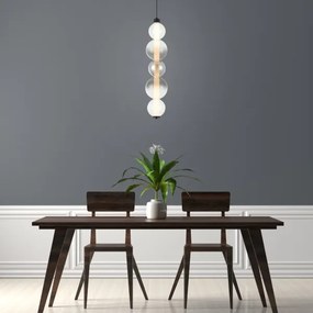 LED luster na lanku LUMMI LED/19W/230V čierna/dymová