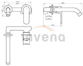 Invena Siros, podomietková umývadlová batéria, chrómová lesklá, BP-90-U01-A