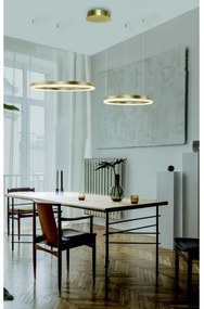 Azzardo AZ4979 - LED Stmievateľný luster na lanku HALO LED/90W/230V zlatá + DO