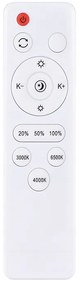 SOLIGHT LED osvetlenie s diaľkovým ovládačom Estela White, 36W, 2700lm, 30cm, CCT