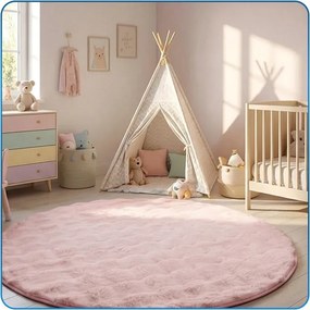 Koberec Rabbit Bubble ružový kruh