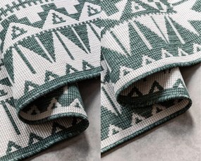 ELLE Decoration, Kusový koberec Gemini 106020 Green z kolekcie Elle – na von aj na doma, 80x150, zelená, chodba / predsieň