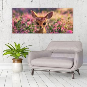 Obraz - Roztomilá srnčeka (120x50 cm)