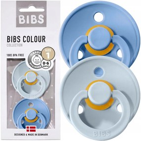 Kaučukové cumlíky BIBS Colour 0m+ 2ks Farba: modrá