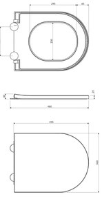 OMNIRES TAMPADEBP - Záchodová doska SoftClose TAMPA duroplast/lesklá biela