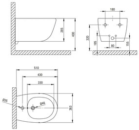 Deante Silia, závesný bidet 510x363x285 mm, biela, DEA-CDL_6BPW