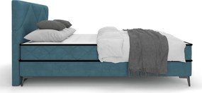 Posteľ Parana 160x200 cm, modrá aqua zamatová látka