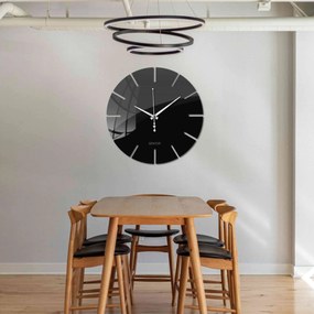 Hodiny na stenu z plexiskla farebné - APLEND: Šedá kovová Ral 7005 Strieborné ručičky 30 cm 4220-70063 X0106
