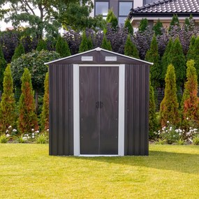 Plechový záhradný domček Toolster 125x195x197 cm - sivá
