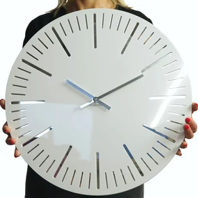 Dekorstudio Moderné nástenné hodiny TRIM biele - 50cm