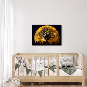 Obraz mesiace a siluet (70x50 cm)