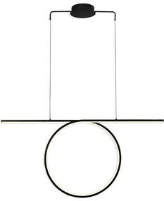 LED závesný luster na lanku ODETTA LED/42W/230V 4000K čierna