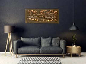 Svietiaci obraz Polárna žiara RGBW na batériu