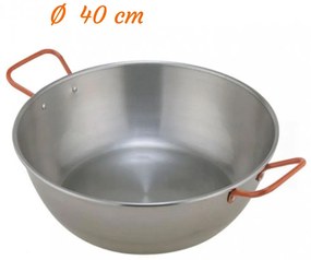 13417 Oceľová hlboká panvica Paella WOK 40 cm GARCIMA