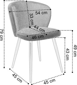 Jedálenská stolička KROSBY antracitová