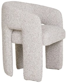 Svetlosivé čalúnené jedálenské kreslo s podrúčkami Monroe – House Nordic