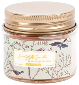 Sviečka v skle Scented candle Cotton linen, 6,2 x 5,5 cm