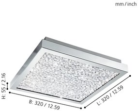 Eglo 32025 - LED Stropné svietidlo CARDITO LED/16W/230V