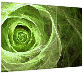 Obraz - Abstraktné ruže zelená (70x50 cm)
