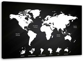 Obraz na plátně Úřad pro mapy světa - 120x80 cm