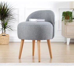 Taburet NIKI, priemer 46 cm, sivý