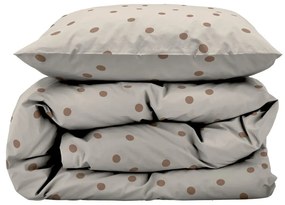 Hnedé obliečky na jednolôžko z bavlneného saténu 140x200 cm Solaris – Södahl