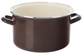 Orion Smaltovaný hrniec s lemom Brown, 4 l, 4 l