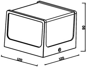 TOP LIGHT Svetlo nástenné-stropné Block