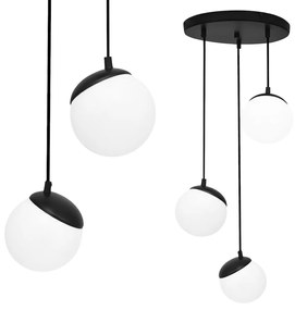 EUlight Závesné svietidlo Sfera, 3x biele sklenené tienidlo, b, o