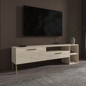 TV stolík/skrinka Paria (travertín). Akcia -15%. Vlastná spoľahlivá doprava až k Vám domov. 1121628