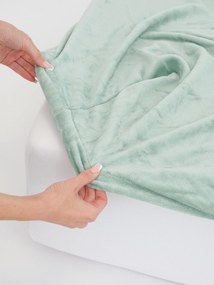 Plachta mikroplyš Deluxe do postieľky 70 x 140 cm - mätové