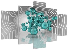 Abstraktný obraz - bubliny (150x105 cm)