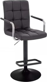 LuxuryForm DESIGN Barová stolička VERONA na čiernom tanieri - čierna