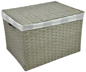 Úložný box s víkem šedý Rozměry (cm): 43x32, v. 30