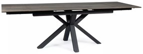 Rozkladací jedálenský stôl Columbus Keramický 160/240 cm hnedý/čierny