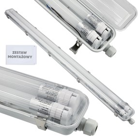 Sada hermetického svietidla PHILIPS 128 cm + 2x vodotesné LED trubice