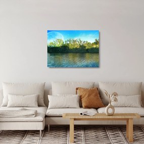 Sklenený obraz - jazero (70x50 cm)