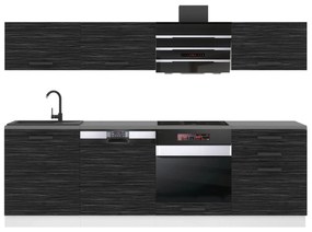 Kuchynská  linka Belini Premium Full Version 240 cm eben kráľovský bez pracovnej dosky LINDA