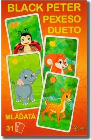 Čierny Peter/Pexeso/Dueto mláďatá 3v1 - 31ks v krabičke