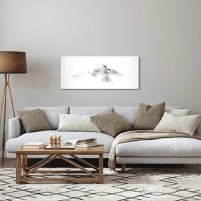 Obraz - Atramentová maľba hôr (120x50 cm)